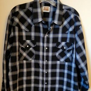 Vintage Ely Cattleman XL Western Pearl Snap Long Sleeve Plaid Shirts